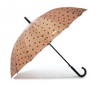 Зонт женский трость в горошек Jane Polka Dot MOOVBRELLA Taupe