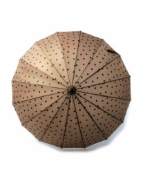 Зонт женский трость в горошек Jane Polka Dot MOOVBRELLA Taupe